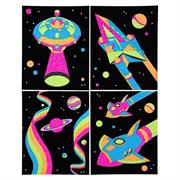 DIAMOND DOTZ - Dotzies Flock Neon Space - 25 x 20cm